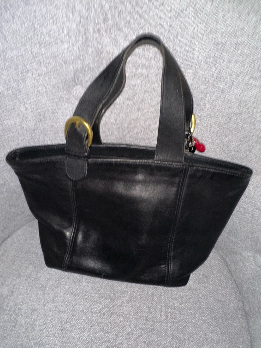 Vintage Coach  Black Waverly Leather  tote.  4133